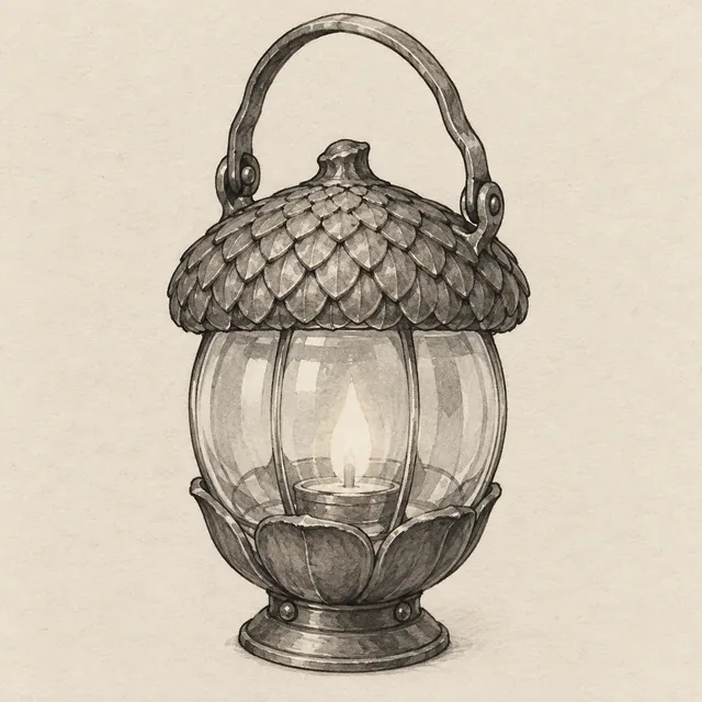 Fairy lantern drawn in black and gray marker on pale cream textured sketchbook paper, with a complete silhouette and open margins.