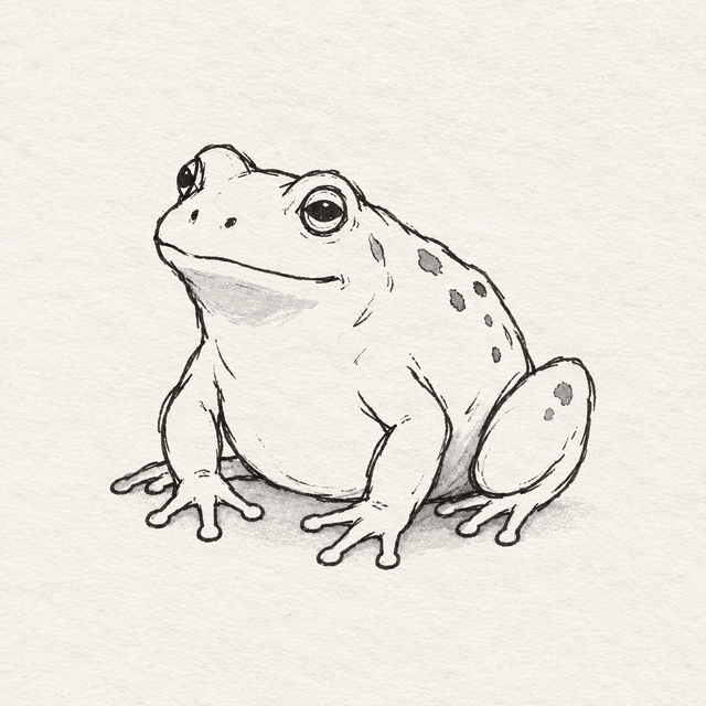 Restrained gray beneath the head, at the lower belly and narrow forearm/haunch overlap wedge, with a soft toe-contact shadow and the broad haunch left light.